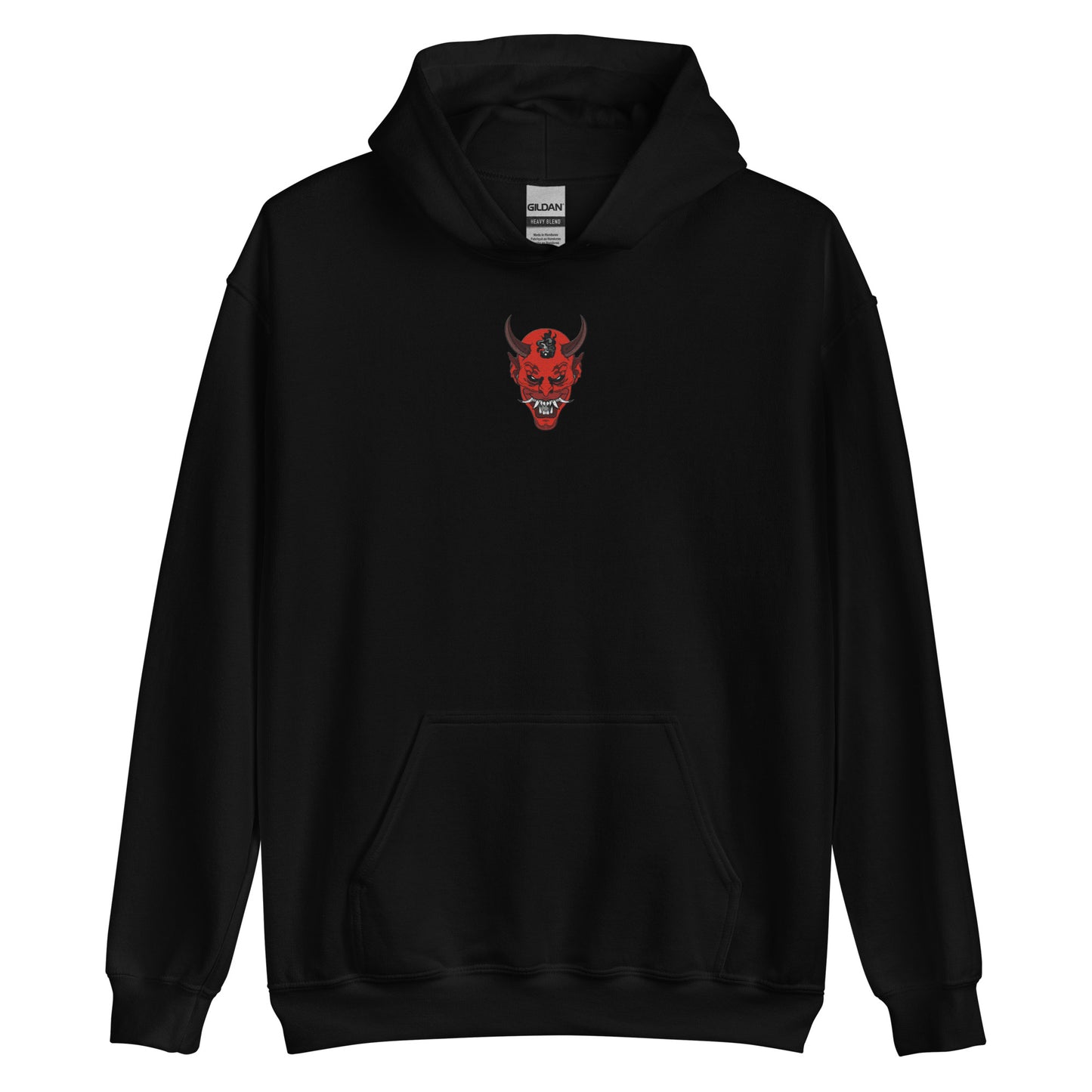 Sweat à capuche yokai brodé