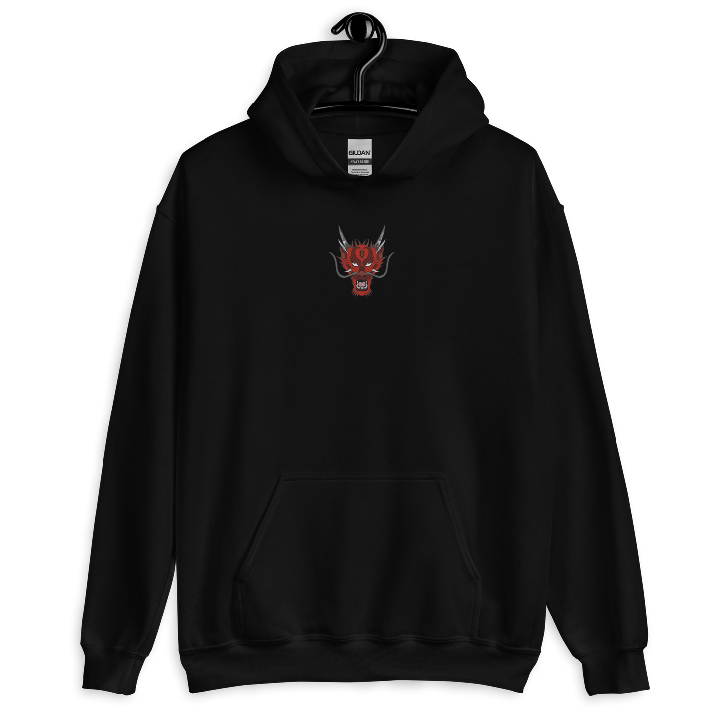 Sweat à capuche dragon brodé