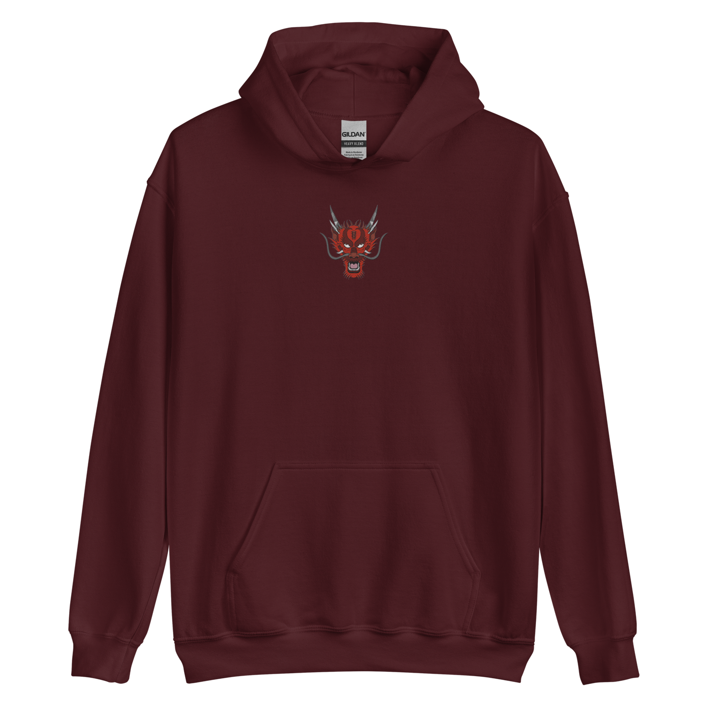 Sweat à capuche dragon brodé