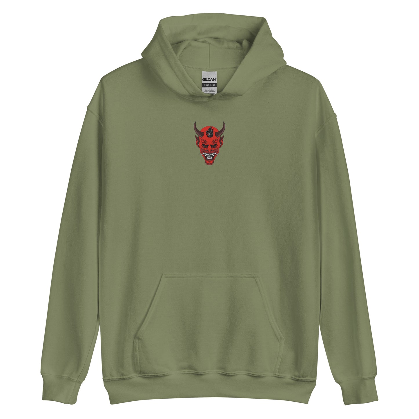Sweat à capuche yokai brodé