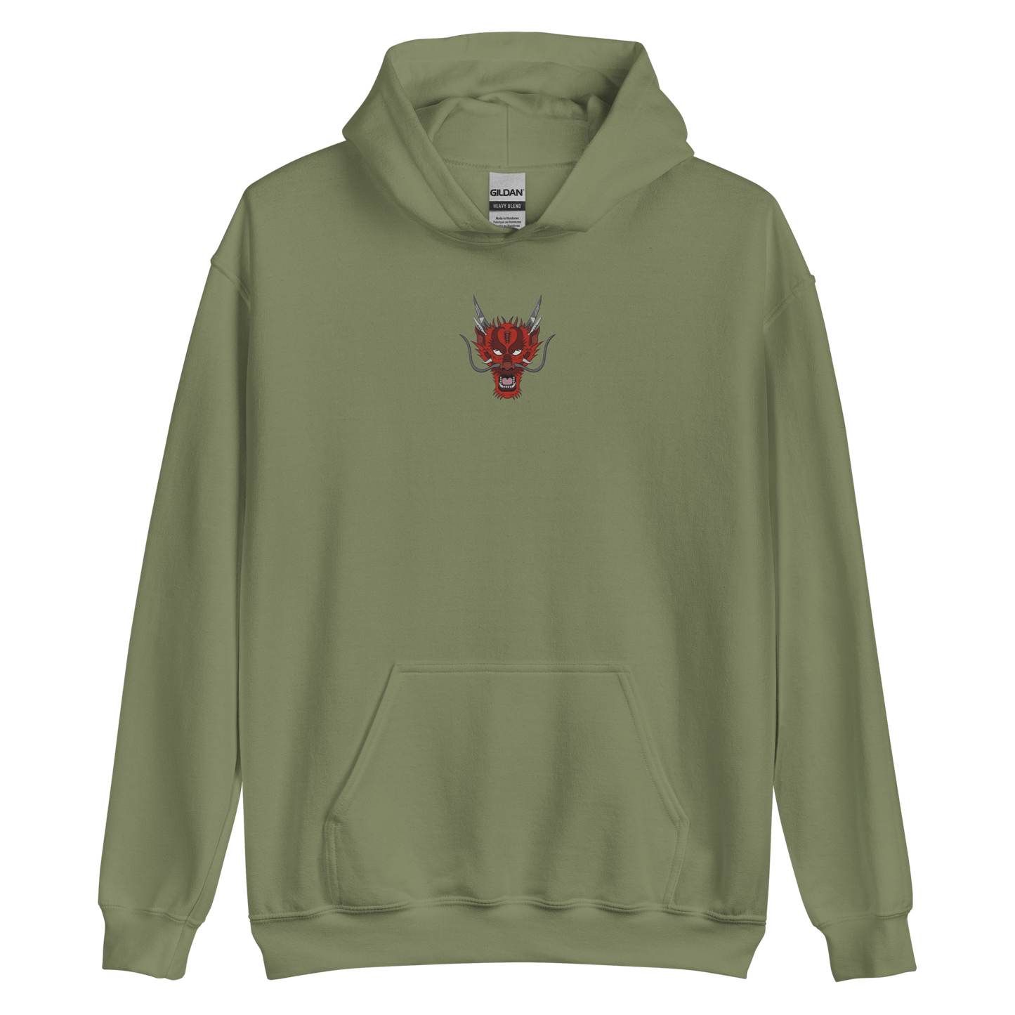 Sweat à capuche dragon brodé