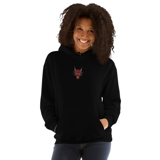 Sweat à capuche dragon brodé