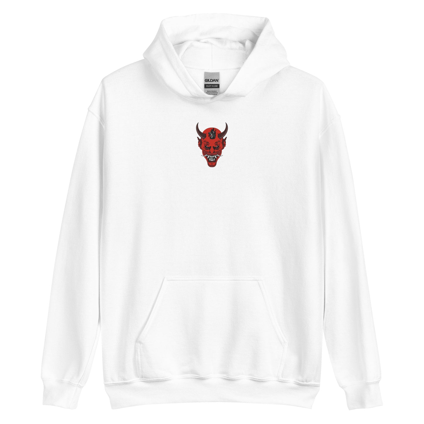 Sweat à capuche yokai brodé